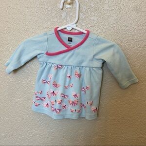 Tea collection long sleeve shirt infant girls 0-3 months butterfly print